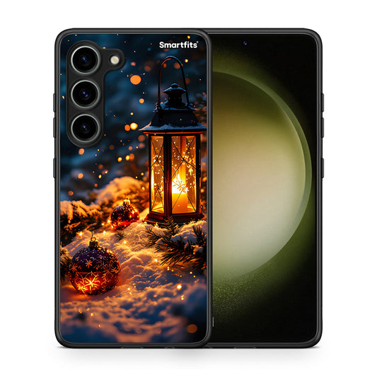 Θήκη Samsung Galaxy S23 Christmas Ornaments από τη Smartfits με σχέδιο στο πίσω μέρος και μαύρο περίβλημα | Samsung Galaxy S23 Christmas Ornaments Case with Colorful Back and Black Bezels