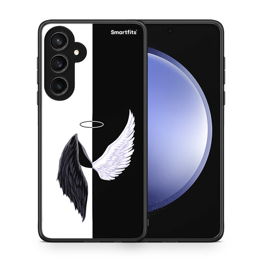 Θήκη Samsung Galaxy S23 FE Angels Demons από τη Smartfits με σχέδιο στο πίσω μέρος και μαύρο περίβλημα | Samsung Galaxy S23 FE Angels Demons case with colorful back and black bezels