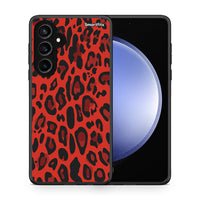 Thumbnail for Θήκη Samsung Galaxy S23 FE Red Leopard Animal από τη Smartfits με σχέδιο στο πίσω μέρος και μαύρο περίβλημα | Samsung Galaxy S23 FE Red Leopard Animal case with colorful back and black bezels