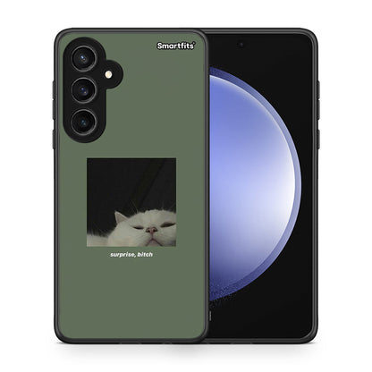 Θήκη Samsung Galaxy S23 FE Bitch Surprise από τη Smartfits με σχέδιο στο πίσω μέρος και μαύρο περίβλημα | Samsung Galaxy S23 FE Bitch Surprise case with colorful back and black bezels