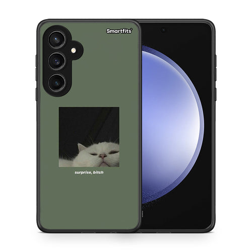 Θήκη Samsung Galaxy S23 FE Bitch Surprise από τη Smartfits με σχέδιο στο πίσω μέρος και μαύρο περίβλημα | Samsung Galaxy S23 FE Bitch Surprise case with colorful back and black bezels