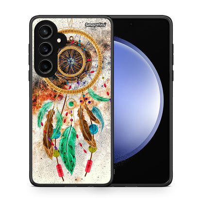 Θήκη Samsung Galaxy S23 FE DreamCatcher Boho από τη Smartfits με σχέδιο στο πίσω μέρος και μαύρο περίβλημα | Samsung Galaxy S23 FE DreamCatcher Boho case with colorful back and black bezels