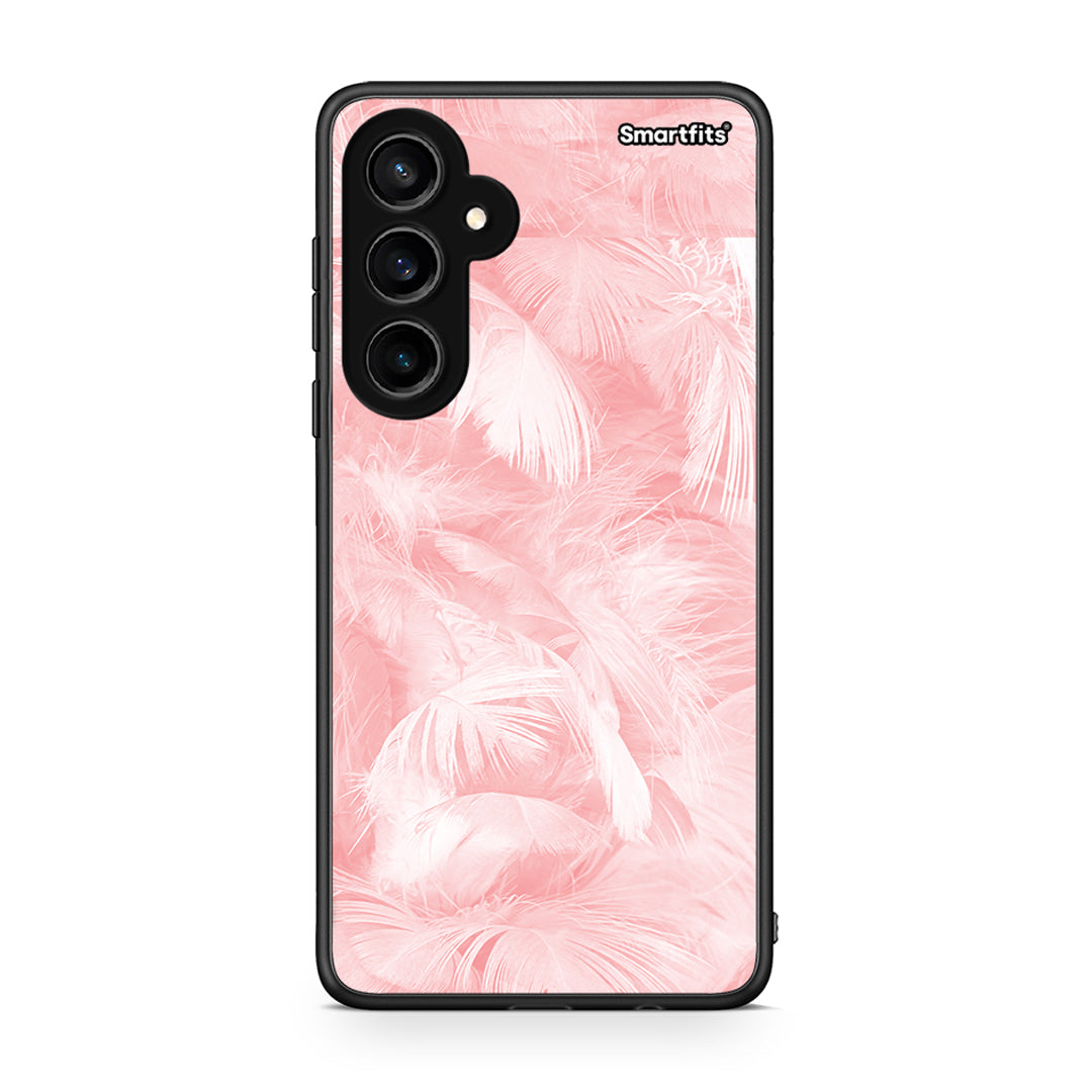 33 - Samsung Galaxy S23 FE Pink Feather Boho case, cover, bumper