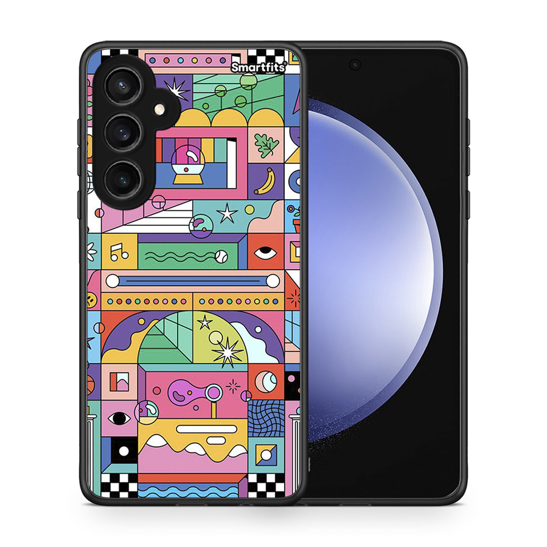 Θήκη Samsung Galaxy S23 FE Bubbles Soap από τη Smartfits με σχέδιο στο πίσω μέρος και μαύρο περίβλημα | Samsung Galaxy S23 FE Bubbles Soap case with colorful back and black bezels