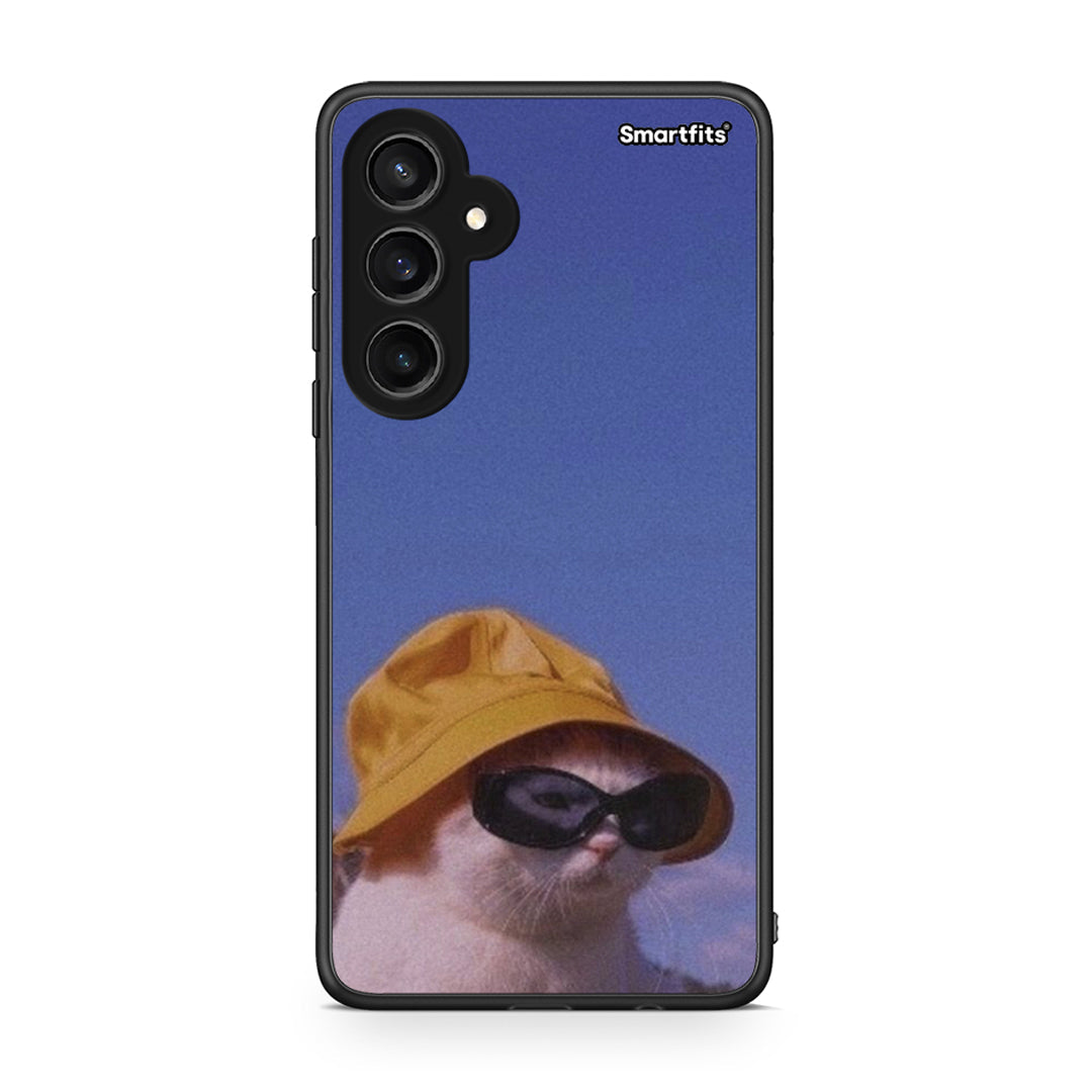 Samsung Galaxy S23 FE Cat Diva θήκη από τη Smartfits με σχέδιο στο πίσω μέρος και μαύρο περίβλημα | Smartphone case with colorful back and black bezels by Smartfits