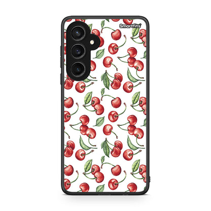 Samsung Galaxy S23 FE Cherry Summer θήκη από τη Smartfits με σχέδιο στο πίσω μέρος και μαύρο περίβλημα | Smartphone case with colorful back and black bezels by Smartfits