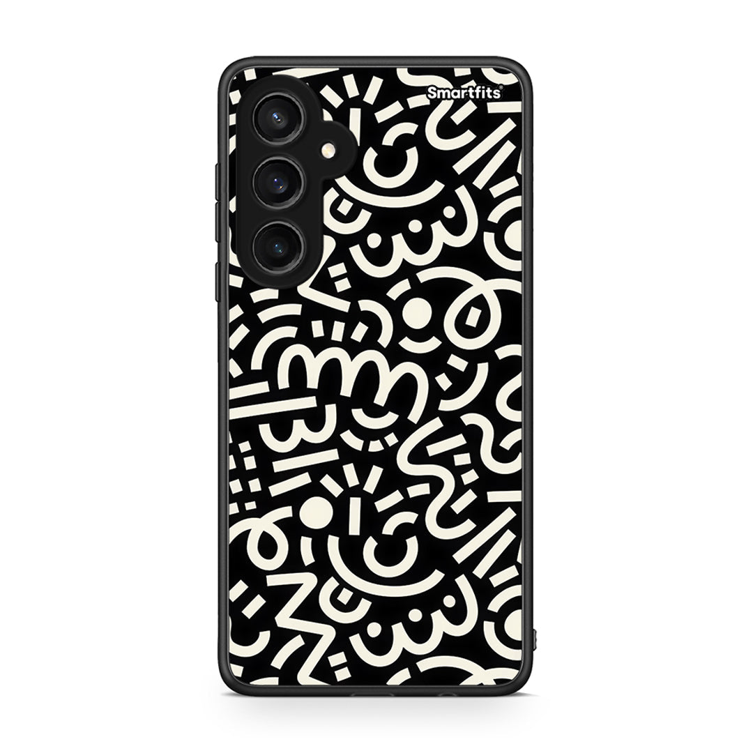 Samsung Galaxy S23 FE Doodle Art Θήκη από τη Smartfits με σχέδιο στο πίσω μέρος και μαύρο περίβλημα | Smartphone case with colorful back and black bezels by Smartfits