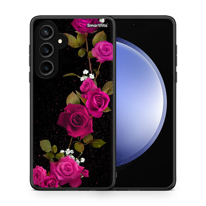 Θήκη Samsung Galaxy S23 FE Red Roses Flower από τη Smartfits με σχέδιο στο πίσω μέρος και μαύρο περίβλημα | Samsung Galaxy S23 FE Red Roses Flower case with colorful back and black bezels