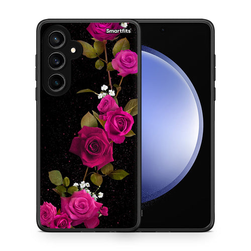 Θήκη Samsung Galaxy S23 FE Red Roses Flower από τη Smartfits με σχέδιο στο πίσω μέρος και μαύρο περίβλημα | Samsung Galaxy S23 FE Red Roses Flower case with colorful back and black bezels