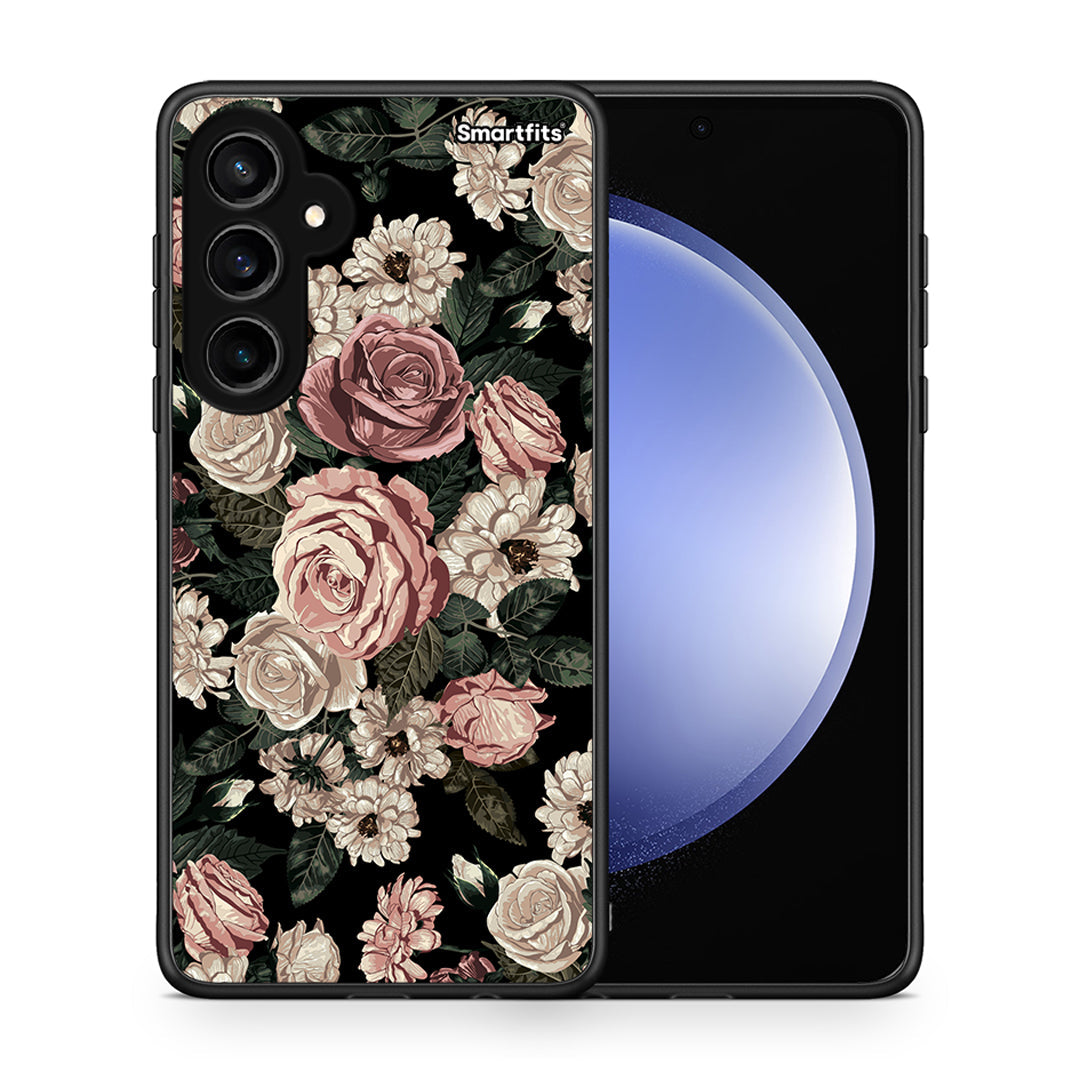 Θήκη Samsung Galaxy S23 FE Wild Roses Flower από τη Smartfits με σχέδιο στο πίσω μέρος και μαύρο περίβλημα | Samsung Galaxy S23 FE Wild Roses Flower case with colorful back and black bezels