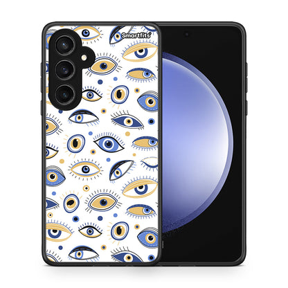 Θήκη Samsung Galaxy S23 FE Ftou Ftou από τη Smartfits με σχέδιο στο πίσω μέρος και μαύρο περίβλημα | Samsung Galaxy S23 FE Ftou Ftou case with colorful back and black bezels
