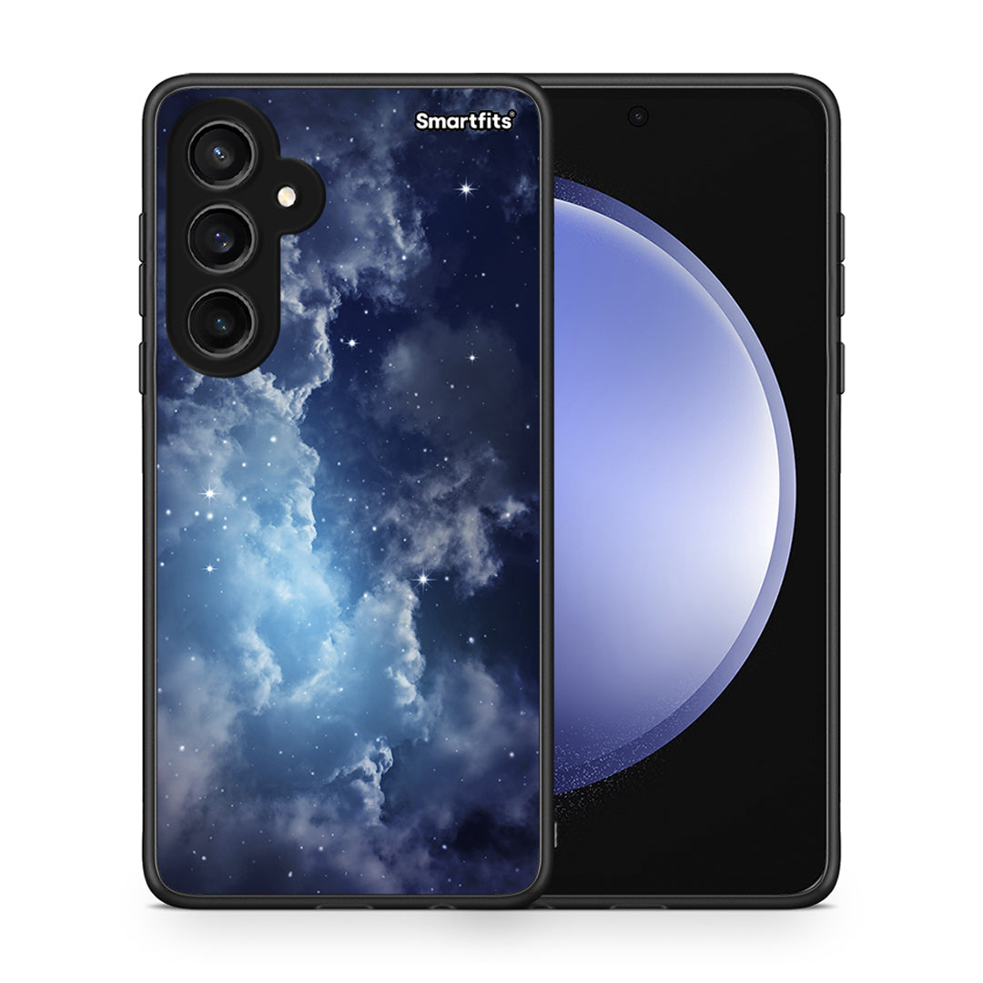 Θήκη Samsung Galaxy S23 FE Blue Sky Galaxy από τη Smartfits με σχέδιο στο πίσω μέρος και μαύρο περίβλημα | Samsung Galaxy S23 FE Blue Sky Galaxy case with colorful back and black bezels