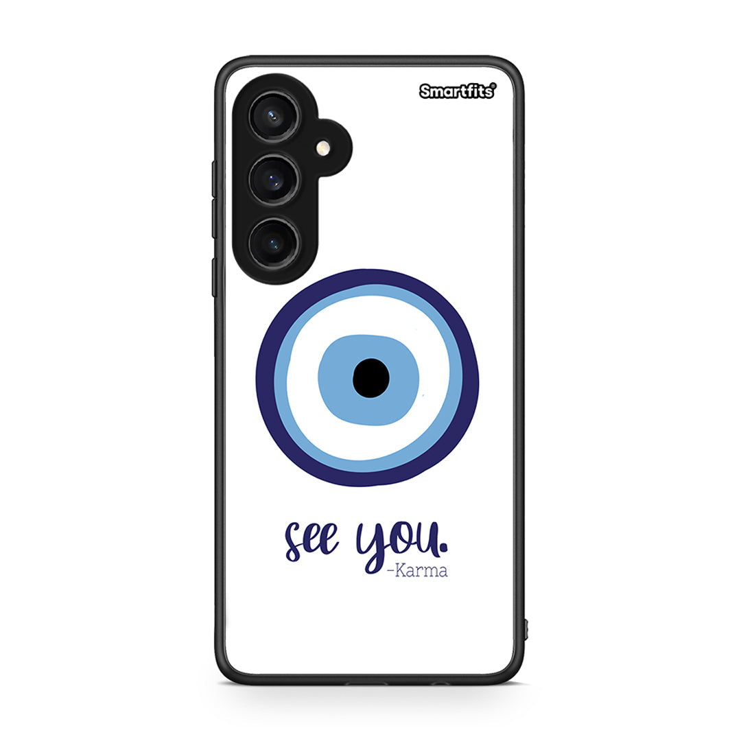 Samsung Galaxy S23 FE Karma Says θήκη από τη Smartfits με σχέδιο στο πίσω μέρος και μαύρο περίβλημα | Smartphone case with colorful back and black bezels by Smartfits