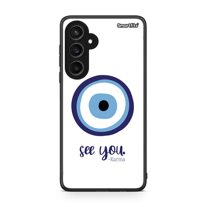 Samsung Galaxy S23 FE Karma Says θήκη από τη Smartfits με σχέδιο στο πίσω μέρος και μαύρο περίβλημα | Smartphone case with colorful back and black bezels by Smartfits