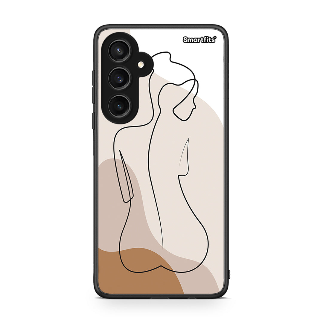 Samsung Galaxy S23 FE LineArt Woman θήκη από τη Smartfits με σχέδιο στο πίσω μέρος και μαύρο περίβλημα | Smartphone case with colorful back and black bezels by Smartfits
