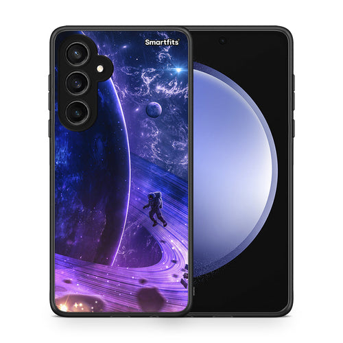 Θήκη Samsung Galaxy S23 FE Lost Astronaut από τη Smartfits με σχέδιο στο πίσω μέρος και μαύρο περίβλημα | Samsung Galaxy S23 FE Lost Astronaut case with colorful back and black bezels