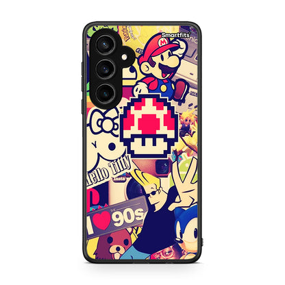 Samsung Galaxy S23 FE Love The 90s θήκη από τη Smartfits με σχέδιο στο πίσω μέρος και μαύρο περίβλημα | Smartphone case with colorful back and black bezels by Smartfits