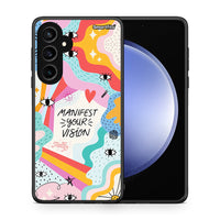 Thumbnail for Θήκη Samsung Galaxy S23 FE Manifest Your Vision από τη Smartfits με σχέδιο στο πίσω μέρος και μαύρο περίβλημα | Samsung Galaxy S23 FE Manifest Your Vision case with colorful back and black bezels