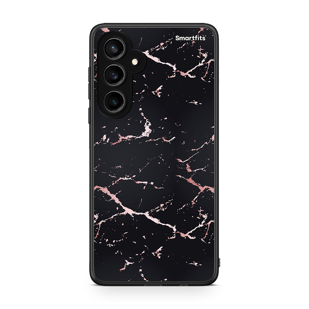 4 - Samsung Galaxy S23 FE Black Rosegold Marble case, cover, bumper