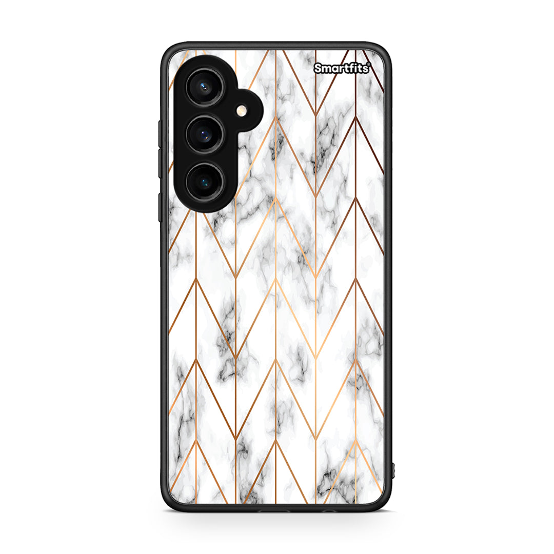 44 - Samsung Galaxy S23 FE Gold Geometric Marble case, cover, bumper