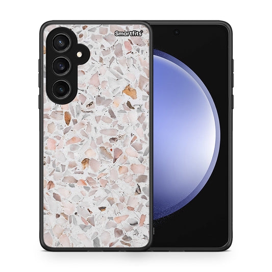 Θήκη Samsung Galaxy S23 FE Marble Terrazzo από τη Smartfits με σχέδιο στο πίσω μέρος και μαύρο περίβλημα | Samsung Galaxy S23 FE Marble Terrazzo case with colorful back and black bezels