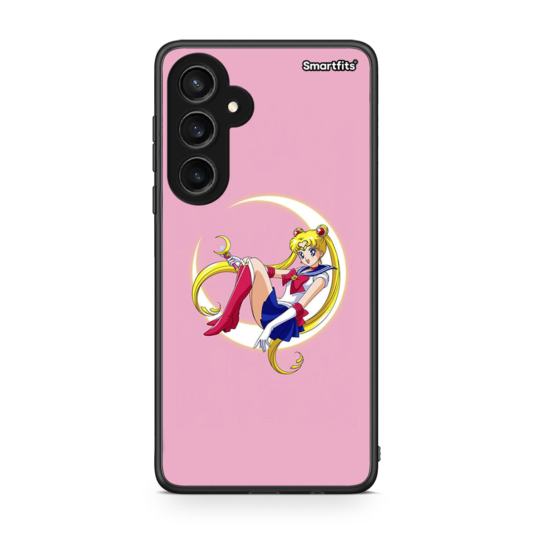 Samsung Galaxy S23 FE Moon Girl θήκη από τη Smartfits με σχέδιο στο πίσω μέρος και μαύρο περίβλημα | Smartphone case with colorful back and black bezels by Smartfits