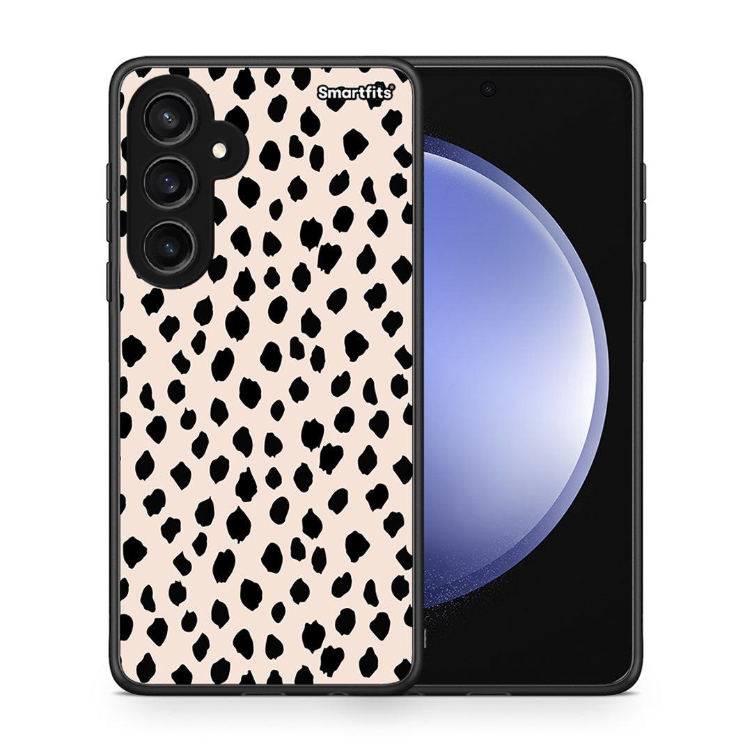 Θήκη Samsung Galaxy S23 FE New Polka Dots από τη Smartfits με σχέδιο στο πίσω μέρος και μαύρο περίβλημα | Samsung Galaxy S23 FE New Polka Dots case with colorful back and black bezels
