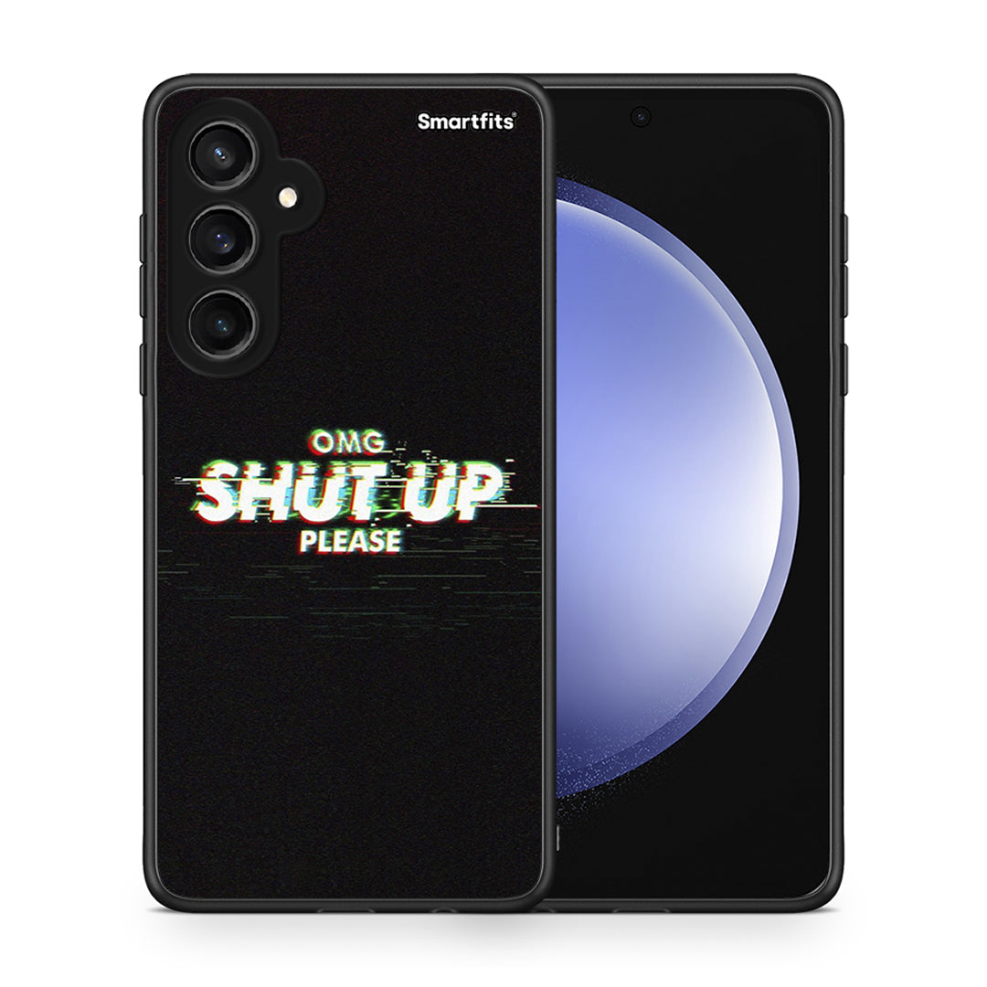 Θήκη Samsung Galaxy S23 FE OMG ShutUp από τη Smartfits με σχέδιο στο πίσω μέρος και μαύρο περίβλημα | Samsung Galaxy S23 FE OMG ShutUp case with colorful back and black bezels