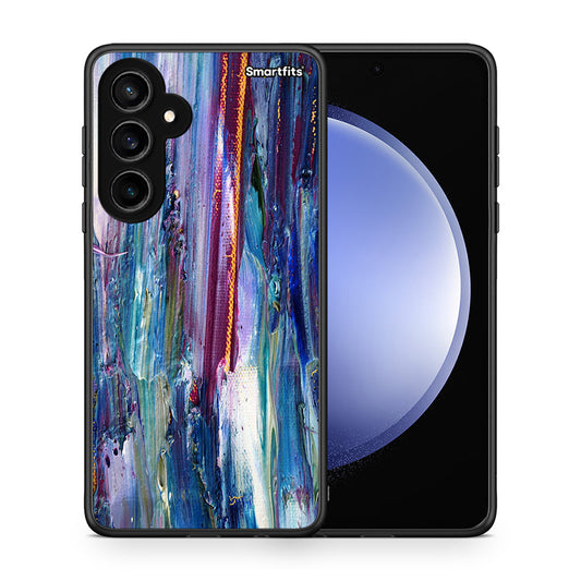 Θήκη Samsung Galaxy S23 FE Winter Paint από τη Smartfits με σχέδιο στο πίσω μέρος και μαύρο περίβλημα | Samsung Galaxy S23 FE Winter Paint case with colorful back and black bezels