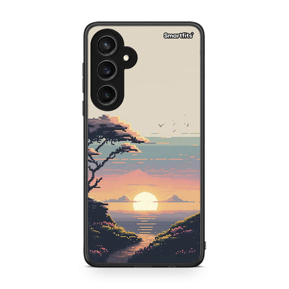 Samsung Galaxy S23 FE Pixel Sunset Θήκη από τη Smartfits με σχέδιο στο πίσω μέρος και μαύρο περίβλημα | Smartphone case with colorful back and black bezels by Smartfits