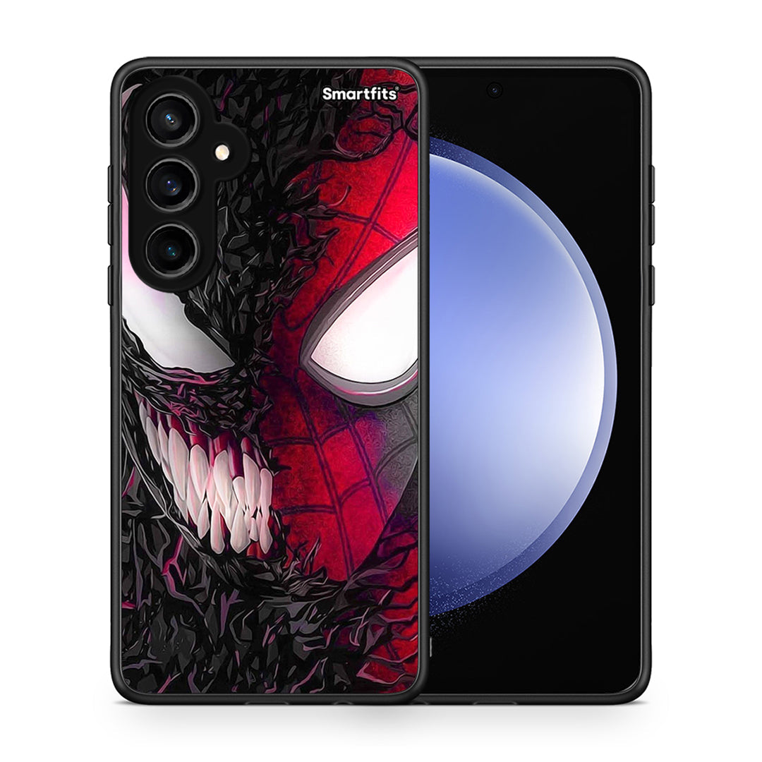 Θήκη Samsung Galaxy S23 FE SpiderVenom PopArt από τη Smartfits με σχέδιο στο πίσω μέρος και μαύρο περίβλημα | Samsung Galaxy S23 FE SpiderVenom PopArt case with colorful back and black bezels