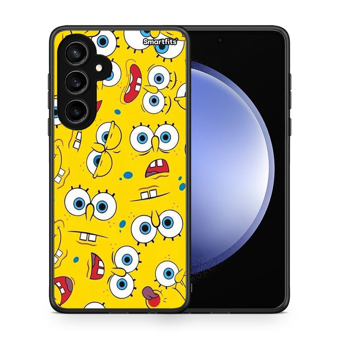 Θήκη Samsung Galaxy S23 FE Sponge PopArt από τη Smartfits με σχέδιο στο πίσω μέρος και μαύρο περίβλημα | Samsung Galaxy S23 FE Sponge PopArt case with colorful back and black bezels