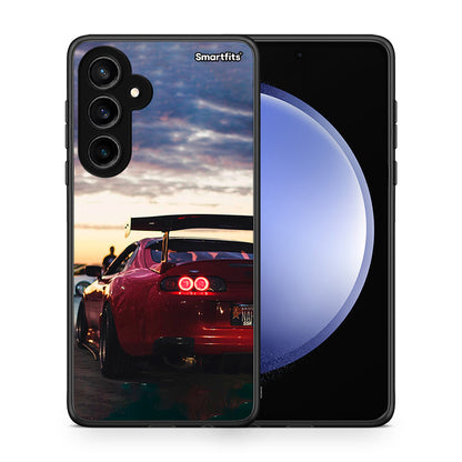 Θήκη Samsung Galaxy S23 FE Racing Supra από τη Smartfits με σχέδιο στο πίσω μέρος και μαύρο περίβλημα | Samsung Galaxy S23 FE Racing Supra case with colorful back and black bezels