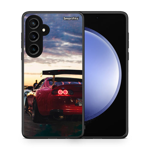 Θήκη Samsung Galaxy S23 FE Racing Supra από τη Smartfits με σχέδιο στο πίσω μέρος και μαύρο περίβλημα | Samsung Galaxy S23 FE Racing Supra case with colorful back and black bezels
