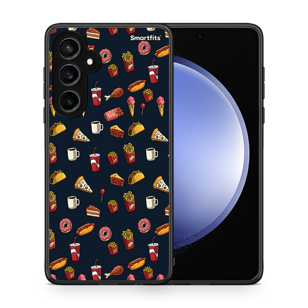 Θήκη Samsung Galaxy S23 FE Hungry Random από τη Smartfits με σχέδιο στο πίσω μέρος και μαύρο περίβλημα | Samsung Galaxy S23 FE Hungry Random case with colorful back and black bezels
