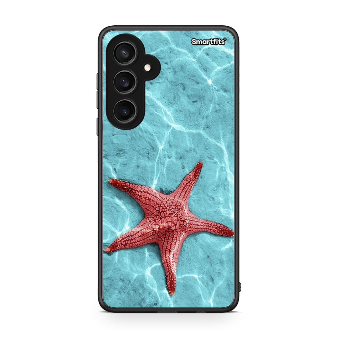 Samsung Galaxy S23 FE Red Starfish Θήκη από τη Smartfits με σχέδιο στο πίσω μέρος και μαύρο περίβλημα | Smartphone case with colorful back and black bezels by Smartfits