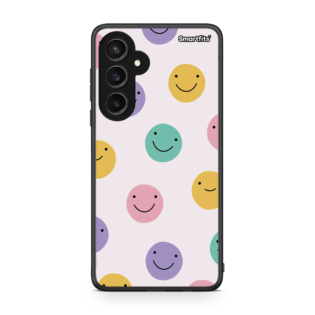 Samsung Galaxy S23 FE Smiley Faces θήκη από τη Smartfits με σχέδιο στο πίσω μέρος και μαύρο περίβλημα | Smartphone case with colorful back and black bezels by Smartfits