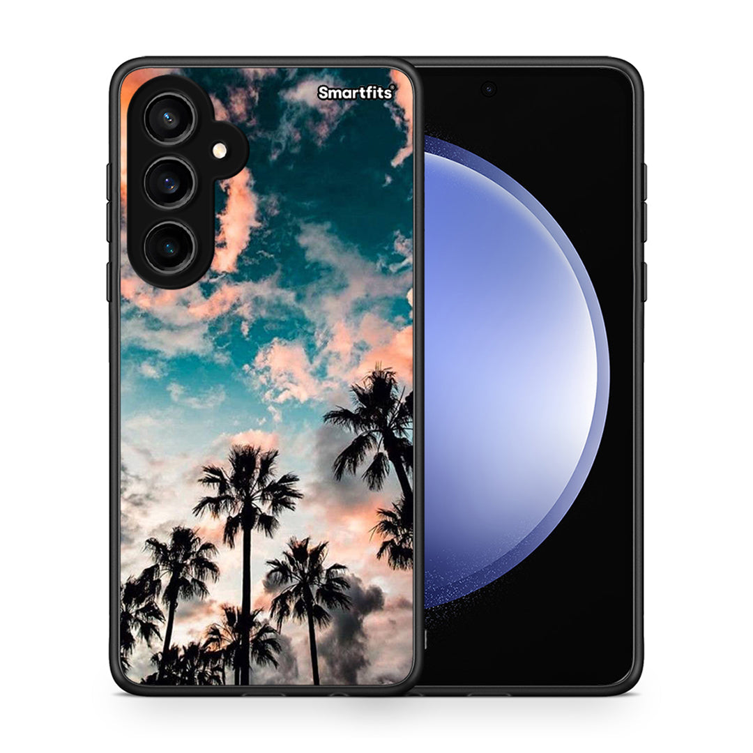 Θήκη Samsung Galaxy S23 FE Sky Summer από τη Smartfits με σχέδιο στο πίσω μέρος και μαύρο περίβλημα | Samsung Galaxy S23 FE Sky Summer case with colorful back and black bezels