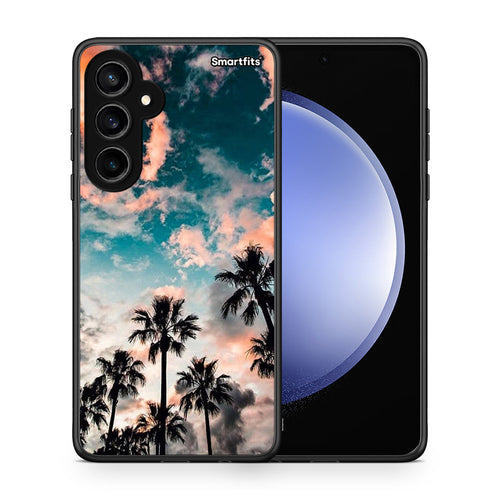 Θήκη Samsung Galaxy S23 FE Sky Summer από τη Smartfits με σχέδιο στο πίσω μέρος και μαύρο περίβλημα | Samsung Galaxy S23 FE Sky Summer case with colorful back and black bezels