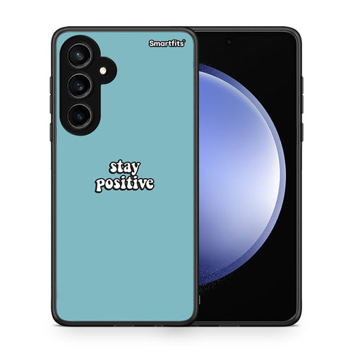 Θήκη Samsung Galaxy S23 FE Positive Text από τη Smartfits με σχέδιο στο πίσω μέρος και μαύρο περίβλημα | Samsung Galaxy S23 FE Positive Text case with colorful back and black bezels