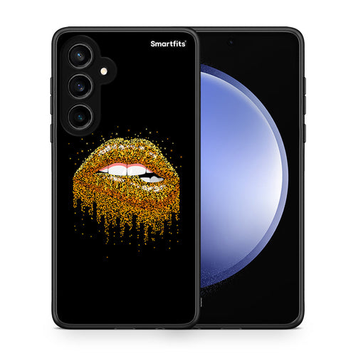 Θήκη Samsung Galaxy S23 FE Golden Valentine από τη Smartfits με σχέδιο στο πίσω μέρος και μαύρο περίβλημα | Samsung Galaxy S23 FE Golden Valentine case with colorful back and black bezels
