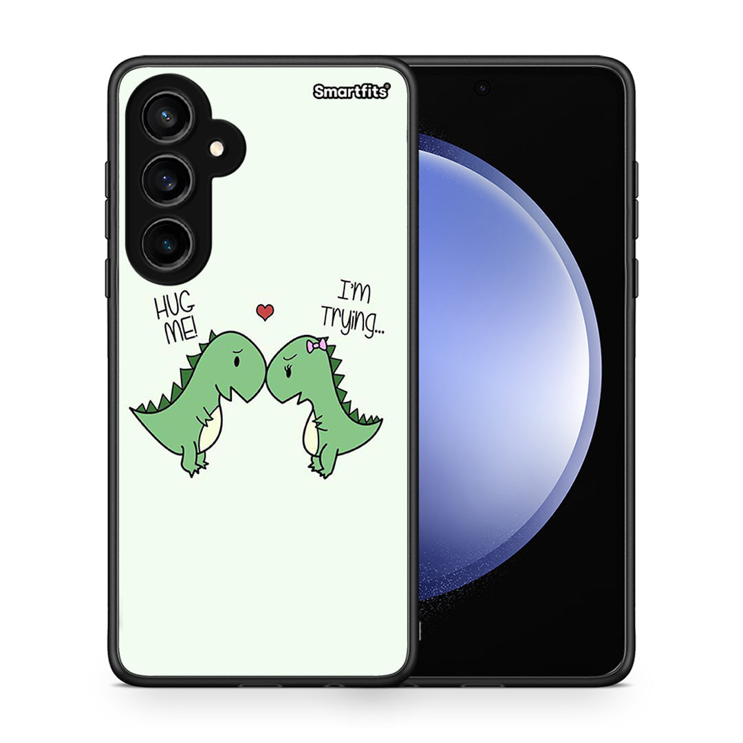 Θήκη Samsung Galaxy S23 FE Rex Valentine από τη Smartfits με σχέδιο στο πίσω μέρος και μαύρο περίβλημα | Samsung Galaxy S23 FE Rex Valentine case with colorful back and black bezels