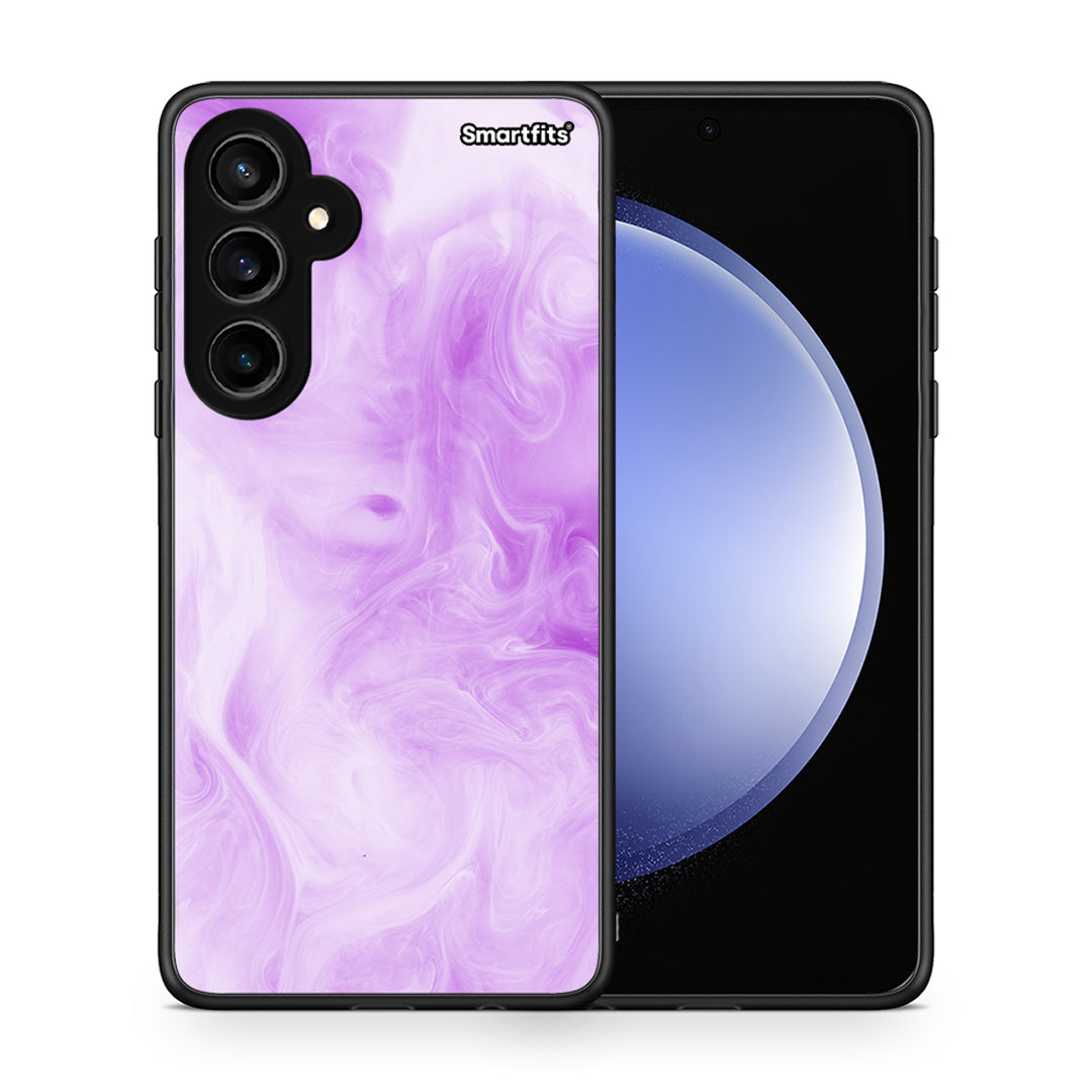 Θήκη Samsung Galaxy S23 FE Lavender Watercolor από τη Smartfits με σχέδιο στο πίσω μέρος και μαύρο περίβλημα | Samsung Galaxy S23 FE Lavender Watercolor case with colorful back and black bezels