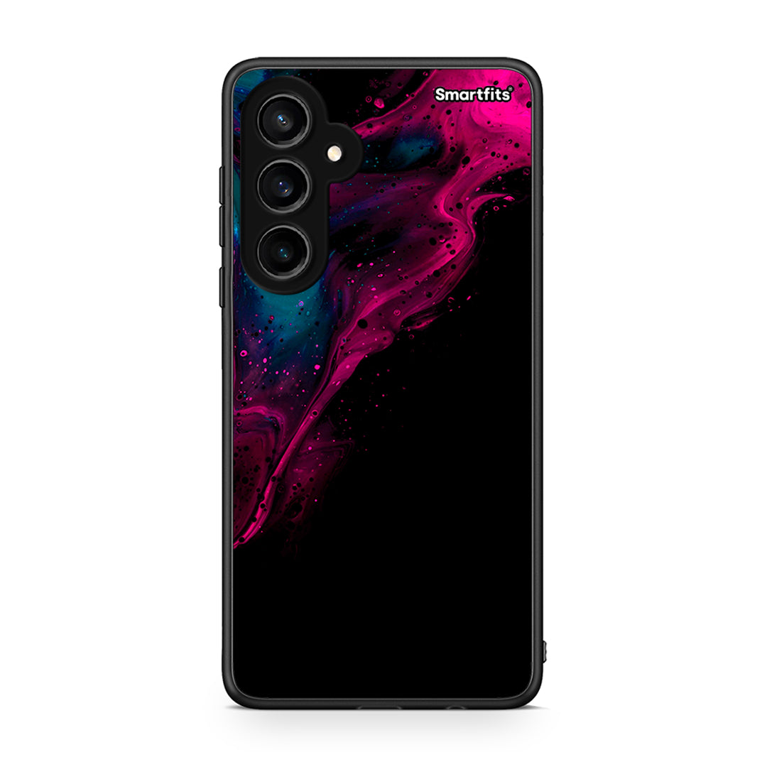 4 - Samsung Galaxy S23 FE Pink Black Watercolor case, cover, bumper