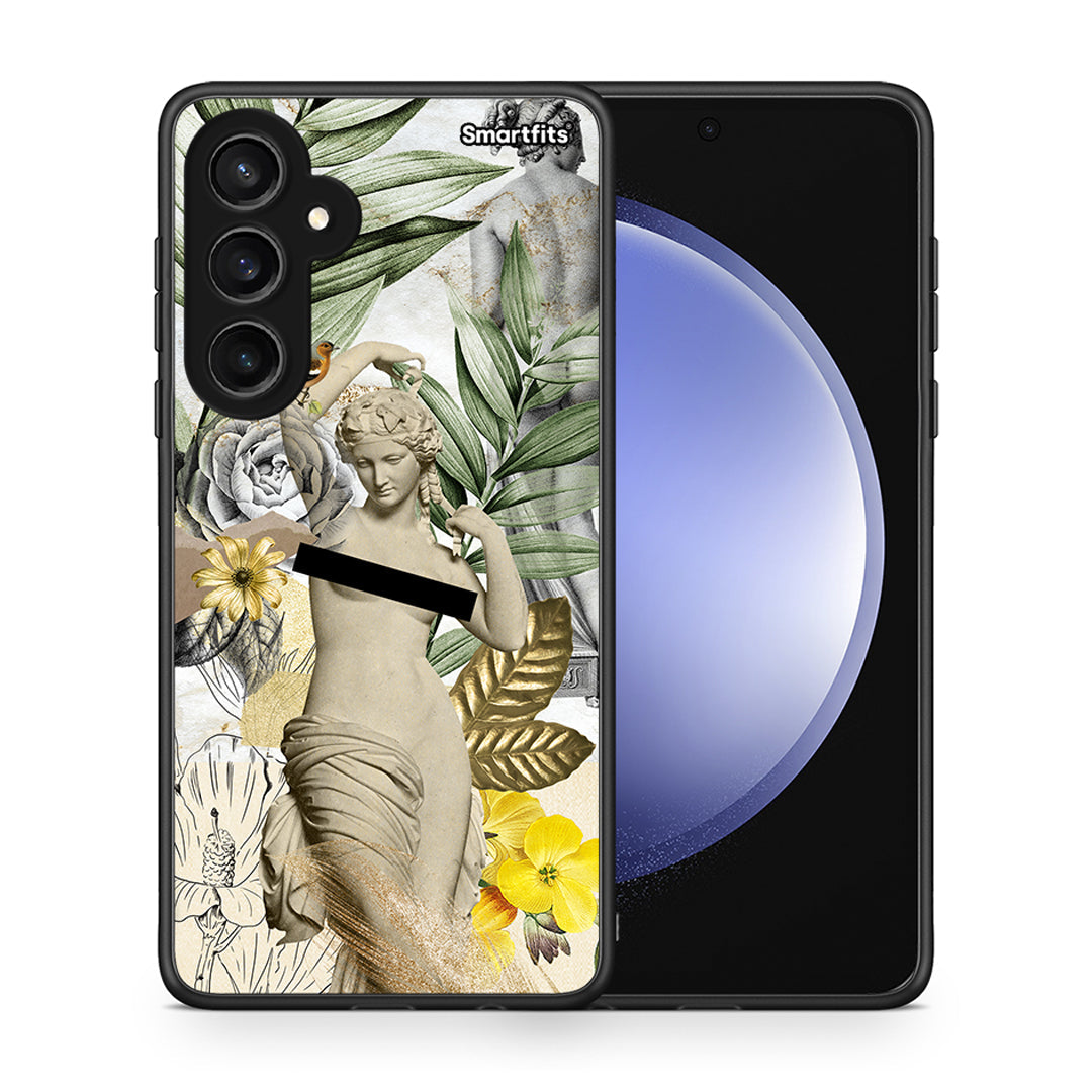 Θήκη Samsung Galaxy S23 FE Woman Statue από τη Smartfits με σχέδιο στο πίσω μέρος και μαύρο περίβλημα | Samsung Galaxy S23 FE Woman Statue case with colorful back and black bezels