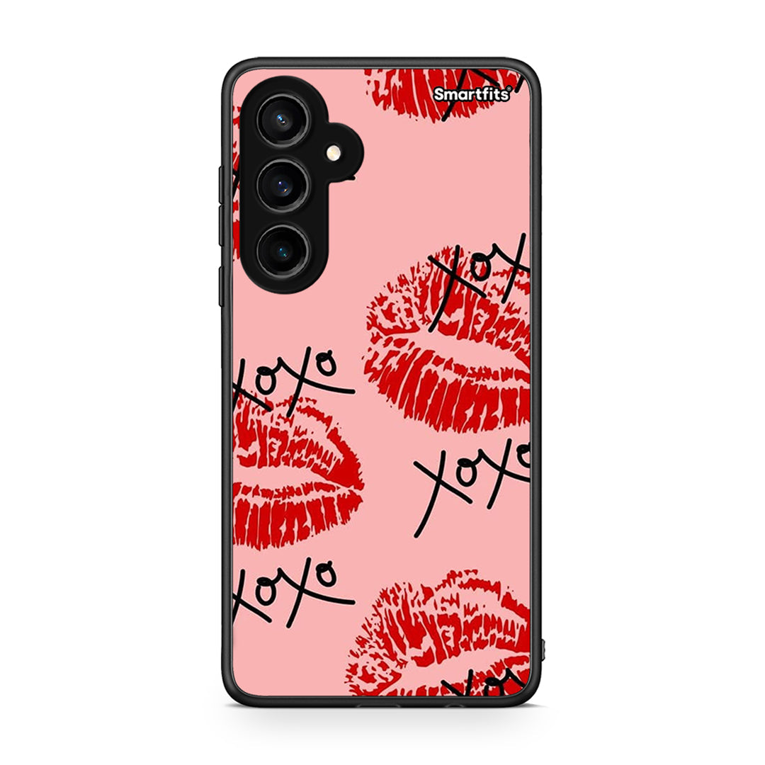 Samsung Galaxy S23 FE XOXO Lips θήκη από τη Smartfits με σχέδιο στο πίσω μέρος και μαύρο περίβλημα | Smartphone case with colorful back and black bezels by Smartfits
