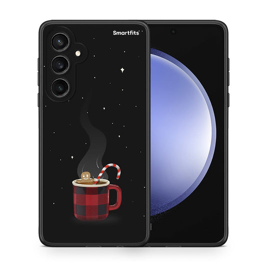 Θήκη Samsung Galaxy S23 FE Xmas Bathing από τη Smartfits με σχέδιο στο πίσω μέρος και μαύρο περίβλημα | Samsung Galaxy S23 FE Xmas Bathing case with colorful back and black bezels