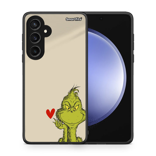 Θήκη Samsung Galaxy S23 FE Xmas Grinch από τη Smartfits με σχέδιο στο πίσω μέρος και μαύρο περίβλημα | Samsung Galaxy S23 FE Xmas Grinch case with colorful back and black bezels