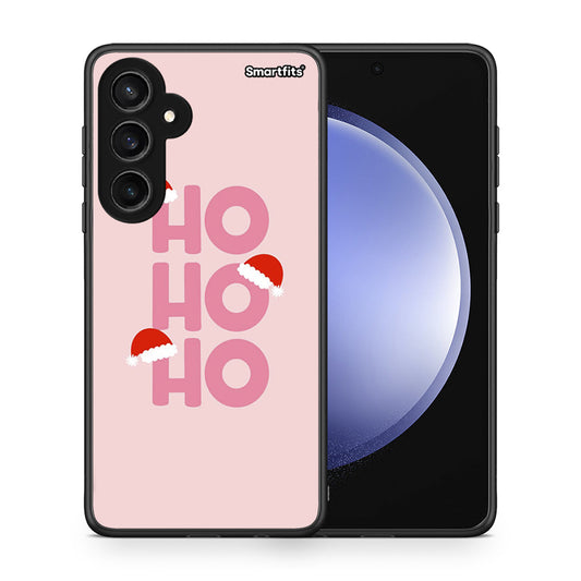 Θήκη Samsung Galaxy S23 FE Xmas Ho Ho Ho από τη Smartfits με σχέδιο στο πίσω μέρος και μαύρο περίβλημα | Samsung Galaxy S23 FE Xmas Ho Ho Ho case with colorful back and black bezels