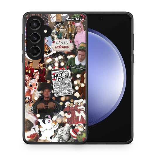 Θήκη Samsung Galaxy S23 FE Xmas Movies από τη Smartfits με σχέδιο στο πίσω μέρος και μαύρο περίβλημα | Samsung Galaxy S23 FE Xmas Movies case with colorful back and black bezels